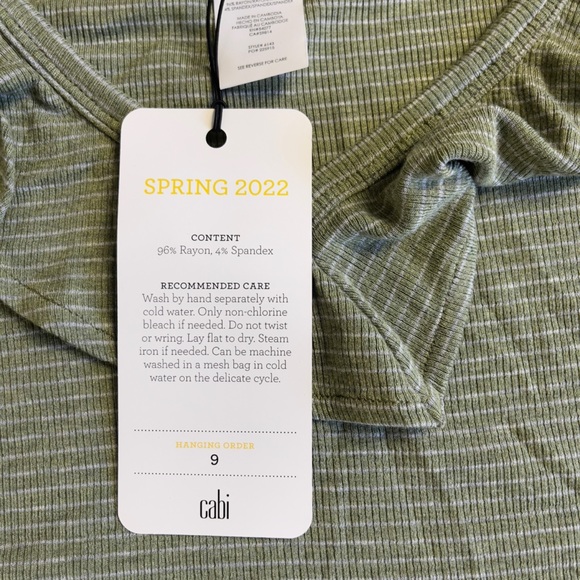 CABI WINK TANK IN OLIVE STRIPE #6143 - MEDIUM - NWT! - Picture 7 of 9